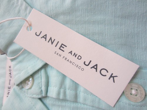Janie & Jack 100 % Leinen Kleid für besondere Anlässe Kurzarm Hemd Größe 16 - Bild 4 von 4