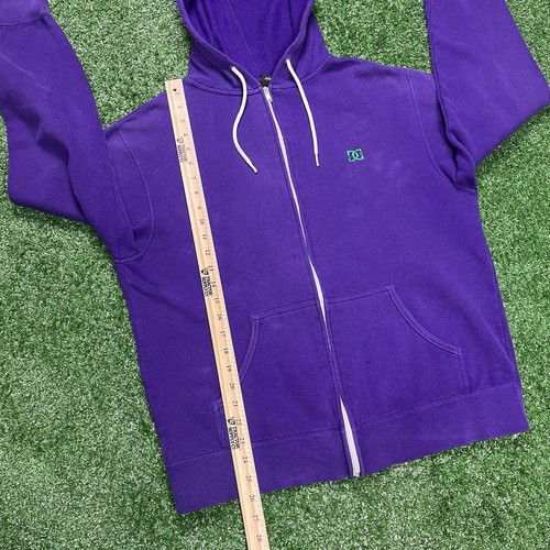 Vintage DC Full Zip lila Sweatshirt Hoodie Herren Large Y2K Skater Grunge 2000er - Bild 14 von 21