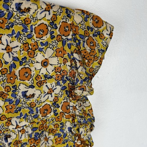 Top Mujer L Sin Mangas Floral Calado Amarillo Bordado Volantes Boho - Imagen 6 de 9