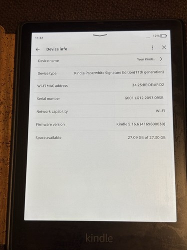 Amazon Kindle Paperwhite Signature Edition 11th Gen 32GB, Wi-Fi, 6.8" - Black - Afbeelding 2 van 4