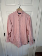 Polo Ralph Lauren Oxford Shirt Mens 16.5 35 Long Sleeve Yarmouth Flesh Pony