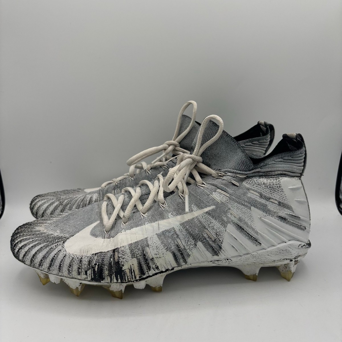 Nike Alpha Menace Elite TD Football Cleats Mens Size 12 White Gray