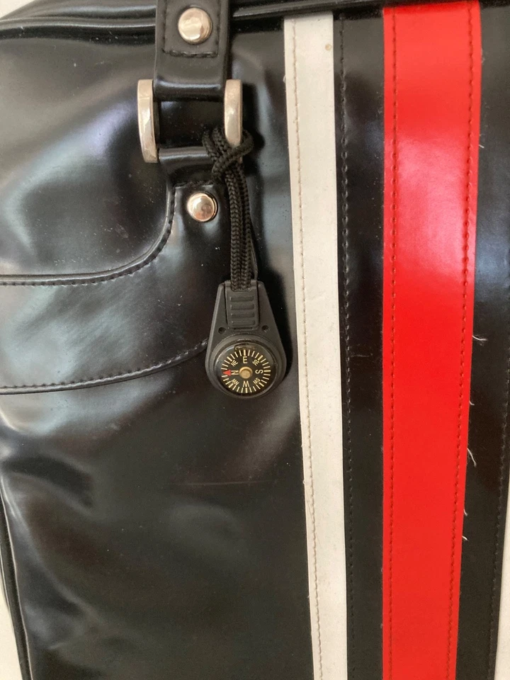 Ретро Lifepod ноутбука/планшет/книга сумка - черный с красными и белыми полосками - Изображение 2 из 4