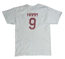 Nike, women's MIA HAMM soccer Tee with number 9, SIZE LARGE