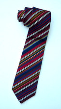Men's Burberry London Luxury Silk Tie Multicolor Handmade in England