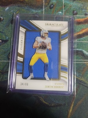 Justin Herbert 2023 Panini Immaculate Collection Clearly Patch /99 #CIJ-JHU SP