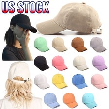 Solid Plain Baseball Cap Trucker Camo Blank Hat Ball Men Women Adjustable