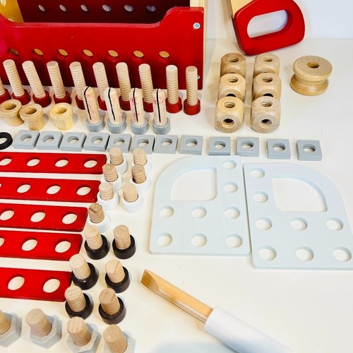 Wooden Tool Box Vilac Multi Function Construction Toy Kids Parts Not Complete VG - Picture 7 of 15