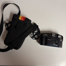 Canon Sure Shot OWL Date 90s Point  Shoot 35mm Film Camera Black W/ Case TESTED