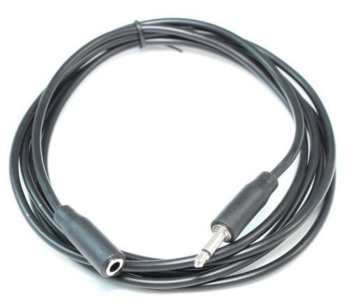 6ft 3.5mm SLIM MONO TS (2 conductor) Male to Female Audio EXTENSION Cable - Afbeelding 2 van 3
