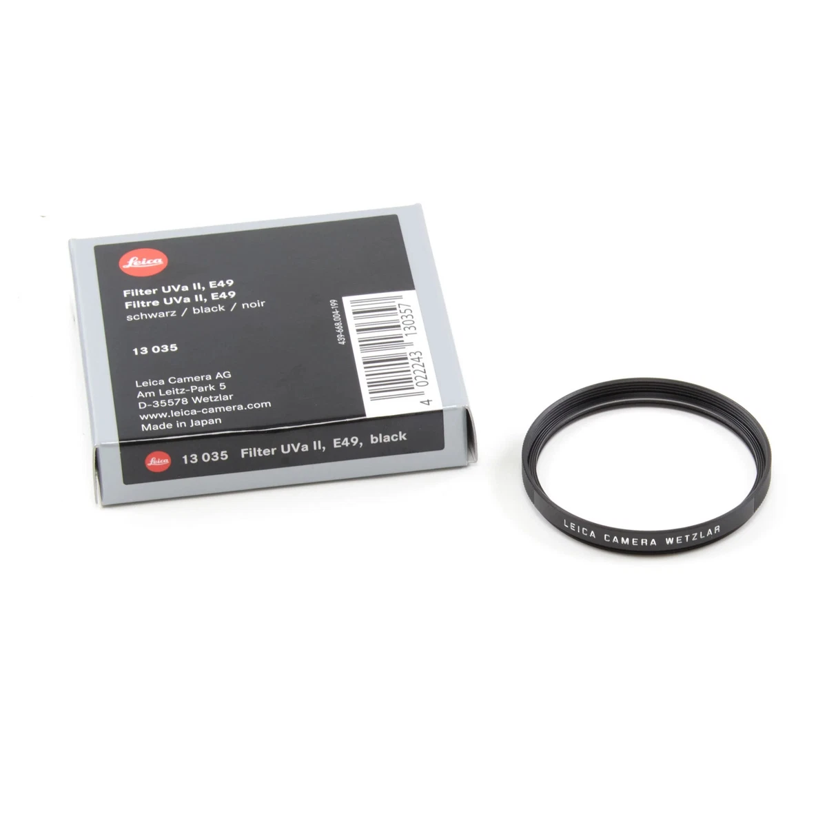 Filtre UV Leica UVa II E39 Argent – 39mm, Fabriqué Au Japon – Neuf Sous Boîte