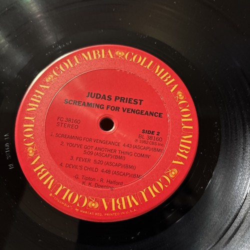 JUDAS PRIEST - Screaming For Vengeance Vinyl LP 1982 Columbia FC 38160 EX OOP - Picture 5 of 7