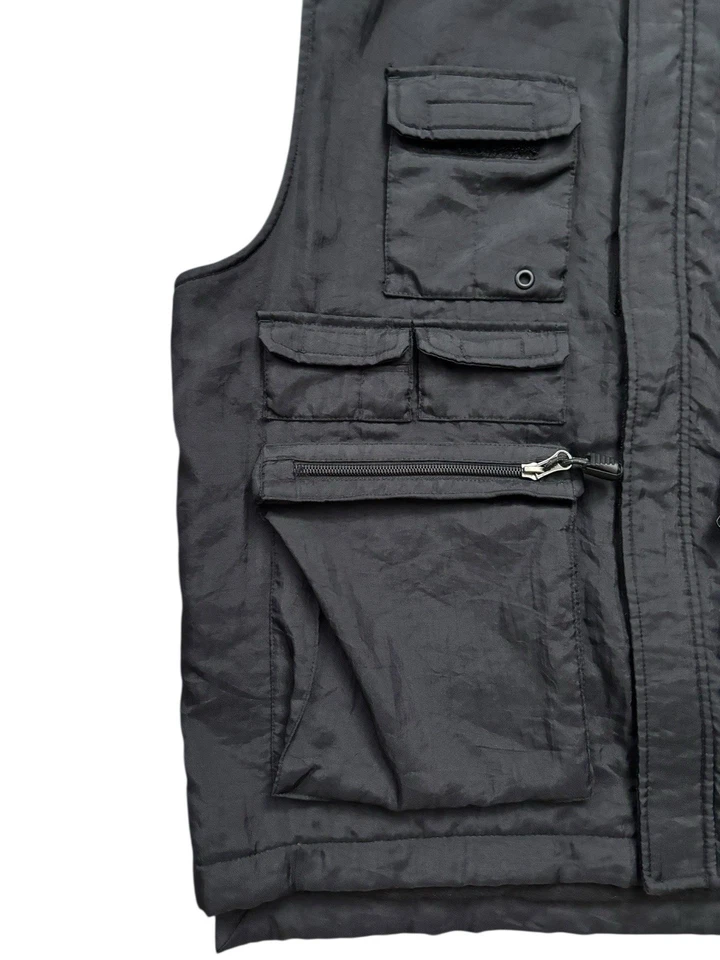GAP Vest Mens Sz Medium Black Multi-pocket Utility Fishing Vest Camping Outdoors - Image 4 of 4