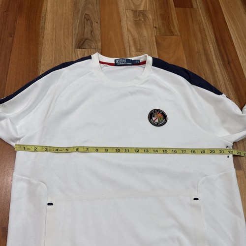 VINTAGE Polo Ralph Lauren Herren Large L Sweatshirt USA Big Seal Cookie Patch - Bild 8 von 13