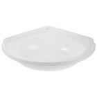 Small Corner Bathroom Sink: White Triangle Plastic Wall Mount Vessel Sink Above