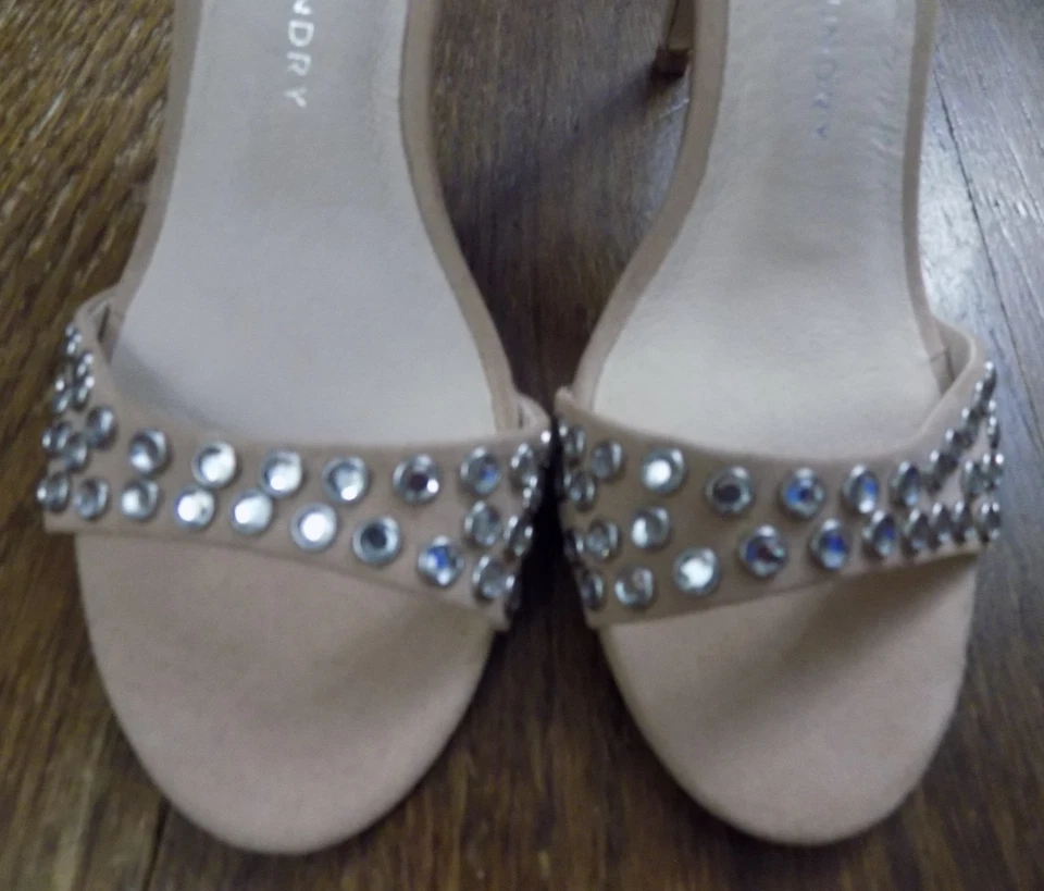 Sandalias Starshine Chinas Lavandería SEXY Correa al Tobillo 3" Tacones Estrás Remaches 6 Foto 4 de 4