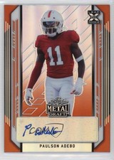 2021 Leaf Metal Draft Orange Rainbow /7 Paulson Adebo #BA-PA1 Auto 1d40