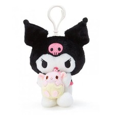 Sanrio Kuromi with Bako Friend Stuffed Animal Plush Keychain,Bag Clip