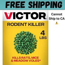 Victor Rat Poisoning for Inside & Outside Use - Kills Rats, Mice, 4 lb, Green