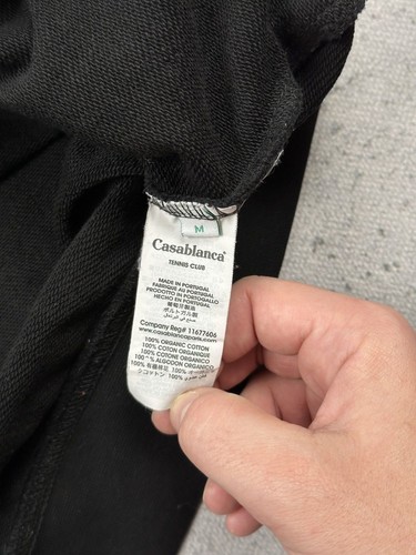 Casablanca Tennis Club schwarzes Sweatshirt auffälliger Grafikdruck - Bild 6 von 7
