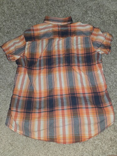 Mens Decree XL Short Sleeve Button Shirt Snaps Plaid Western - Picture 2 of 4