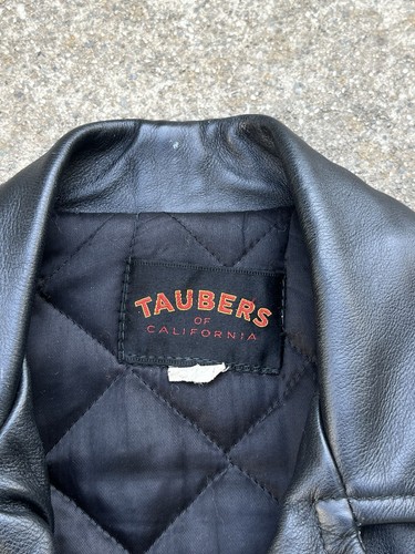 Vintage 60s Taubers Leather Motorcycle Jacket Talon Zips Buco Vanson 18” x 22” - Picture 5 of 11