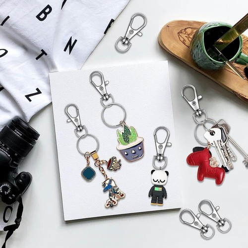 100pcs Alloy Lanyard Keychain Hook Clip Swivel Snap For Paracord Lobster Clasp - Picture 10 of 12