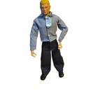 Hasbro G.I. Joe Male Action Figure Blue Jacket Black Pants w/ Dog Tag Necklace