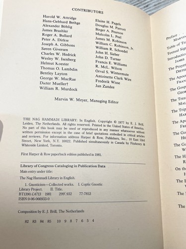 The Nag Hammadi Library by James McConkey Robinson 1981 PB - Picture 10 of 15