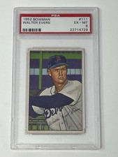 1952 BOWMAN WALTER “HOOT” EVERS #111 EX MT 6 DETROIT TIGERS