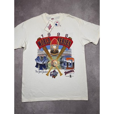 VTG 1998 World Series New York Yankees San Diego Padres MLB Anvil Mens XL USA