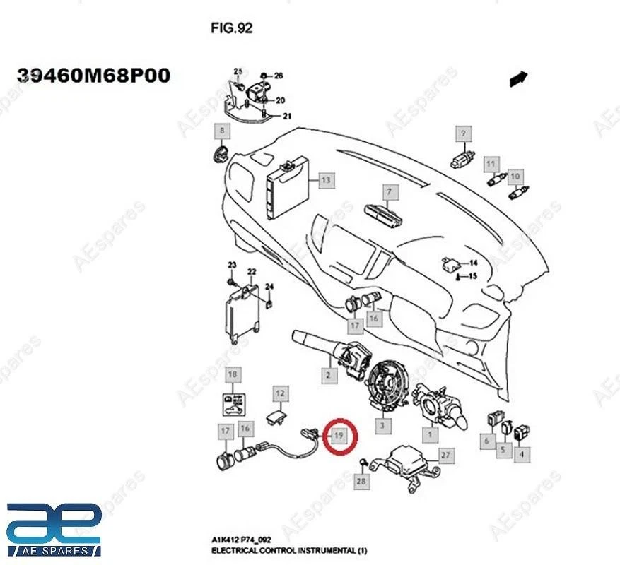 Harness Socket Assembly For Suzuki Baleno 2015-22 Baleno RS 2016-19 39460M68P00 view 2