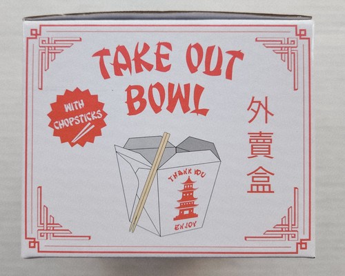 Take Out Schale mit Essstäbchen - Danke - Viel Spaß - Keramikschale - Bild 5 von 16