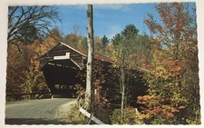 Sandwich NH- New Hampshire, Durgin Covered Bridge, Scenic View, Vintage Postcard