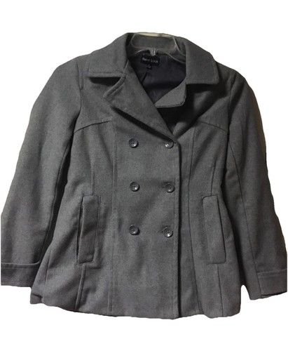 New Look ~ Cappotto ~ Donna ~ Pavone ~ Piccolo ~ Grigio ~ Misto Lana ~ Foderato - Foto 4 di 20