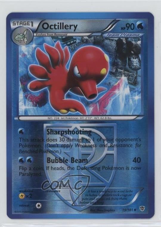 Octillery Reverse Foil Pokémon Black & White Plasma Blast #19
