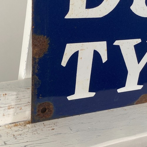 Dunlop Enamel Sign - 60x35cm (23.6x13.8") - Rare Pneu Tyres Service Garage Decor - Picture 6 of 18