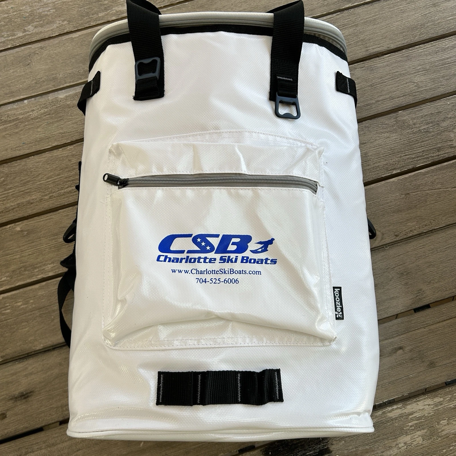 Koozie® Cooler Bag Backpack White Olympus 36-Can Kooler Portable Drink