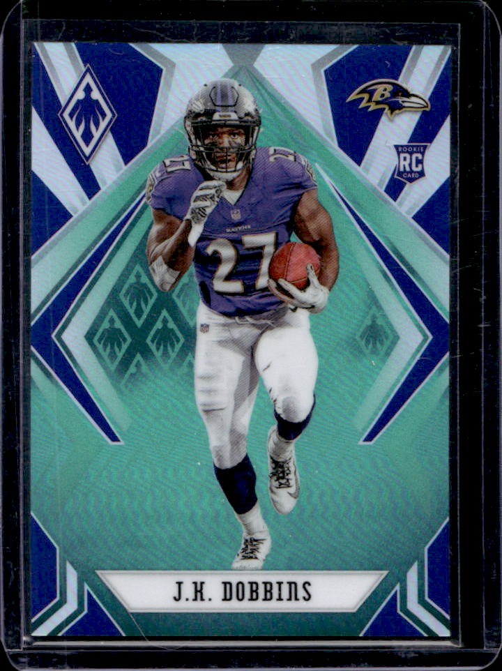 2020 Phoenix J.K. Dobbins RC Teal Rookie #14/175 Ravens