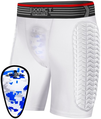 Exxact Sports Mens Baseball Sliding Shorts with Soft Athletic Cup, Breathable - Picture 8 of 21