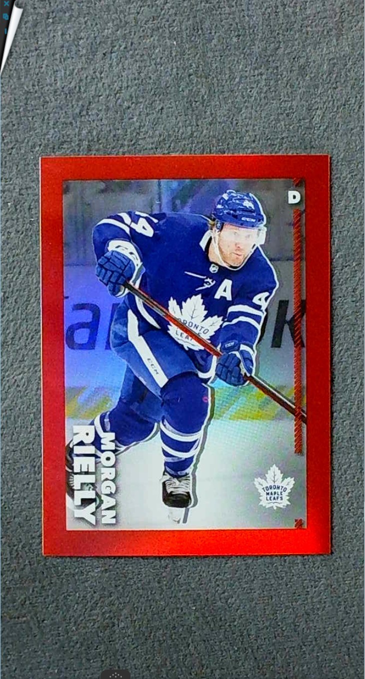 2022-23 Topps Chrome NHL Sticker Red Refractor#473 Morgan Rielly Maple Leafs /5