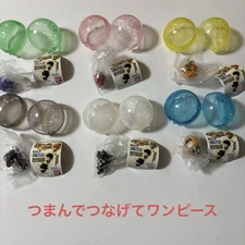 One Piece Gashapon Set 6pcs 2015 Used Caps & Mini Book, Great