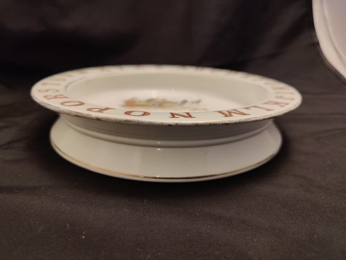 Bisto Nursery Bowl Children's Vintage 1950's Ceramic Dish Fishermen 21cm Wide - Picture 14 of 24