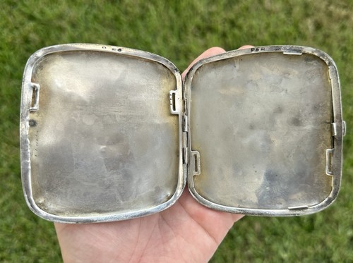 Antique Hand Engraved Cigarette Case 900 Grade Silver Stamped J.L. Circa 1860s - Picture 6 of 9