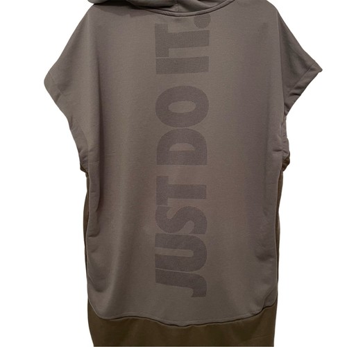 NIKE Hoodie Training Vest Mens Size XL Dri-Fit JUST DO IT Swoosh Gray Green - Picture 8 of 8