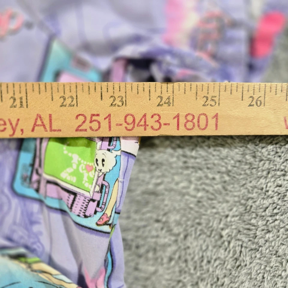 Blusa Médica Betty Boop Para Mujer Grande Manga Corta con Corbatas De Colección Enfermera Lavanda Foto 4 de 4