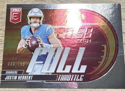 Panini Elite Justin Herbert Full Throttle Insert Los Angeles Chargers 003/199