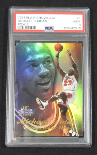 1997 FLAIR SHOWCASE MICHAEL JORDAN #1 ROW 3 PSA 9 MINT