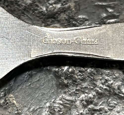 Vintage Gibson roter Griff Edelstahl Silberbesteck Besteck 12 Stück Set - Bild 9 von 13