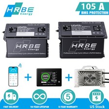 36V/48V 105Ah Golf cart LiFePO4 Lithium Battery 200Amp BMS 15000 Deep Cycle US